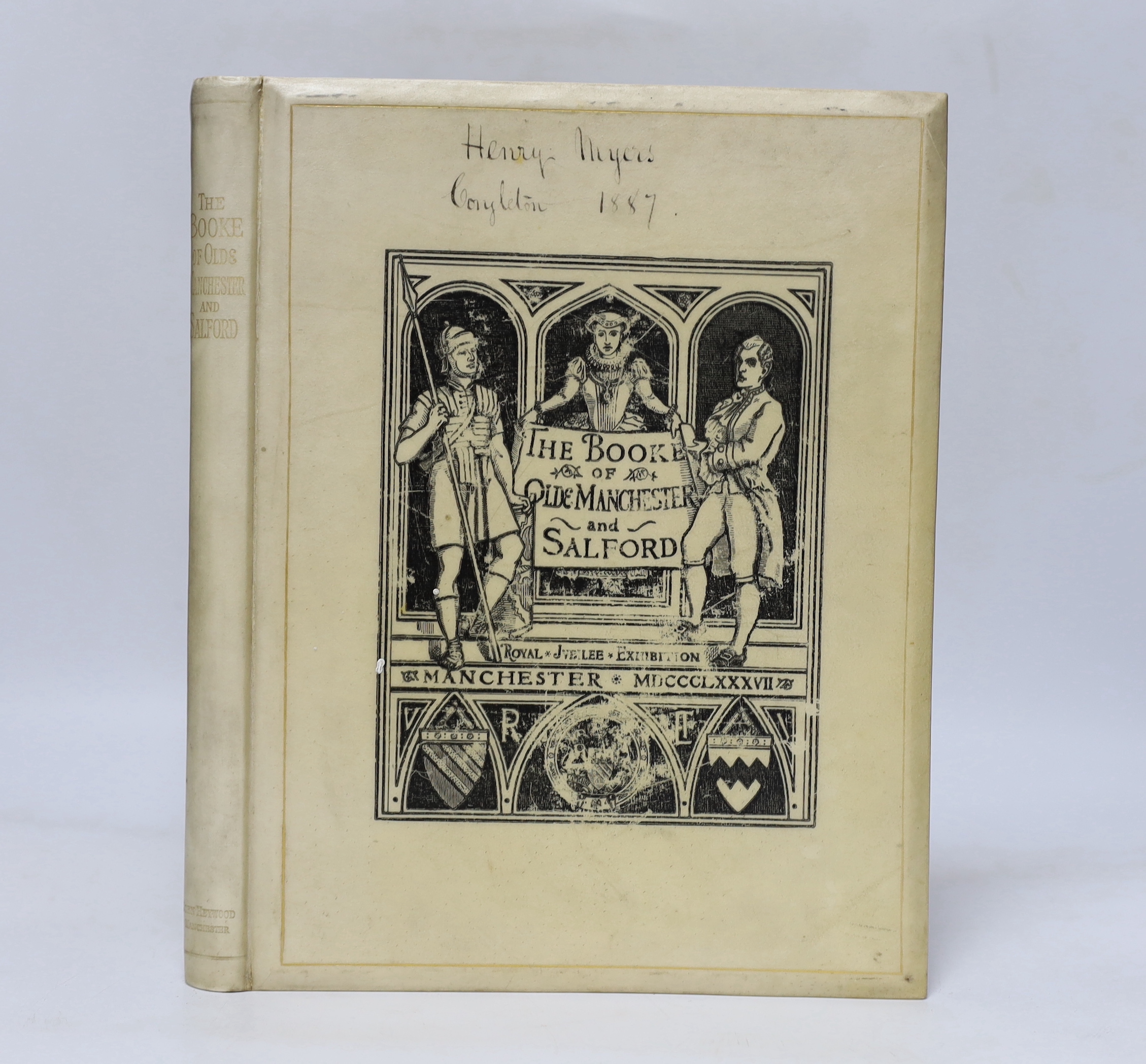 Derbyshire, Alfred - A Booke of Olde Manchester and Salford....Large Paper Limited Edition (of 250 numbered copies). frontis. folded facsimile of Buck's 1728 panorama and num. illus. (some full page), subscribers' list;